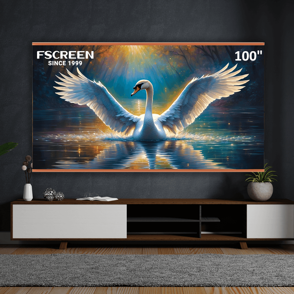 FSCREEN 지그재그 시리즈 프레넬 ALR 스크롤 휴대용 프로젝션 스크린 -100인치