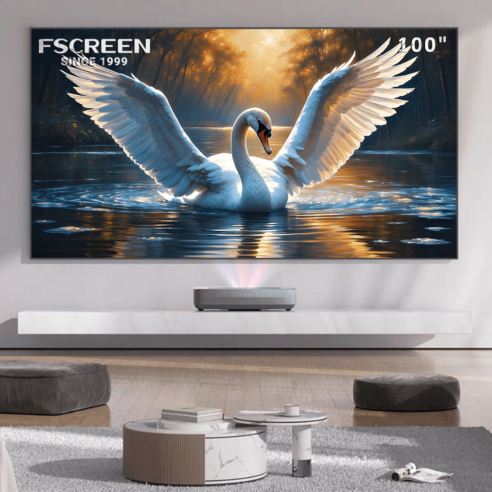 Pantalla de proyecci&oacute;n de panel duro Fresnel ALR serie Aura FSCREEN-100 pulgadas