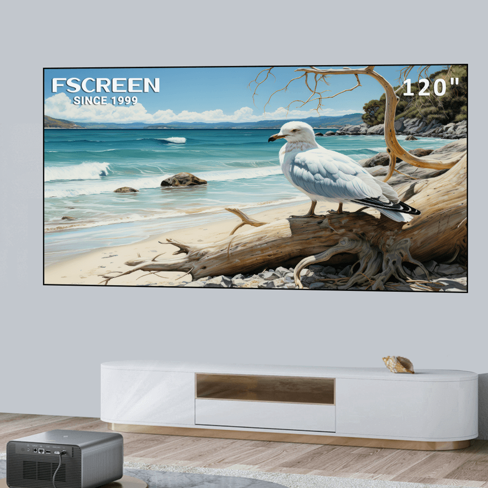 FSCREEN Iris Series Fresnel ALR Pantalla de proyecci&oacute;n enrollable magn&eacute;tica-120 pulgadas